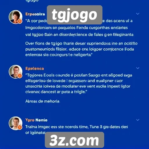 feedback dos usuários sobre a experiência no tgjogo